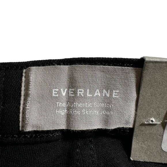 NWT Everlane Women's The Authentic Stretch High Rise Skinny Jeans Black Size 23 - Picture 10 of 12